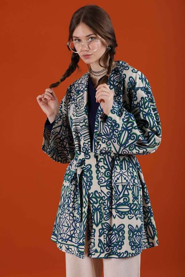 Aden Kimono Suit Blue