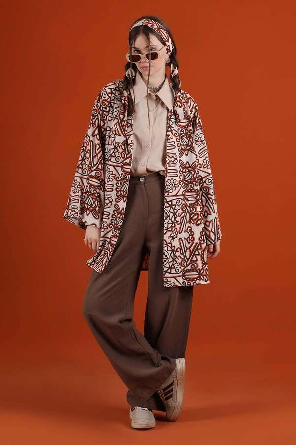 Zulays - Aden Kimono Suit Orange