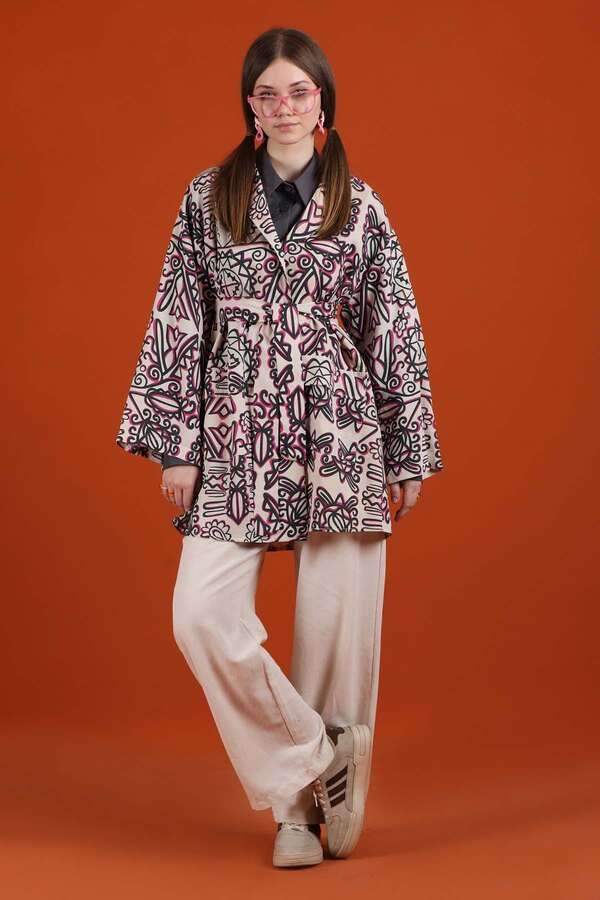 Zulays - Aden Kimono Suit Pink