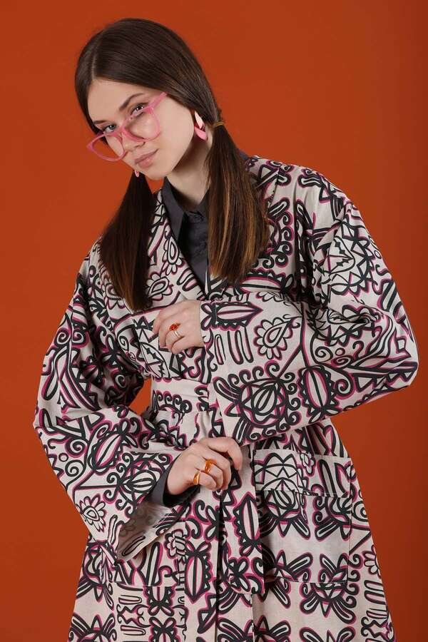 Aden Kimono Takım Pembe