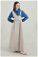 Asimetrik Askılı Salopet Elbise Çakıl - Thumbnail