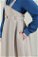 Asimetrik Askılı Salopet Elbise Çakıl - Thumbnail