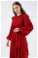 Asimetrik Şifon Elbise Kırmızı - Thumbnail