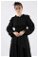 Asimetrik Şifon Elbise Siyah - Thumbnail