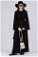 Zulays - Asymmetric Belted Tunic Suit Black