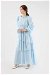 Asymmetrical Chiffon Dress Baby Blue - Thumbnail