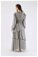 Asymmetrical Chiffon Dress Gray - Thumbnail