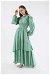 Asymmetrical Chiffon Dress Mint - Thumbnail