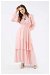 Asymmetrical Chiffon Dress Powder Pink - Thumbnail