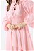 Asymmetrical Chiffon Dress Powder Pink - Thumbnail
