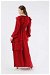 Asymmetrical Chiffon Dress Red - Thumbnail