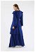 Asymmetrical Chiffon Dress Sax - Thumbnail