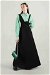 Asymmetrical Strap Salopet Dress Black - Thumbnail
