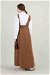 Asymmetrical Strap Salopet Dress Tan - Thumbnail