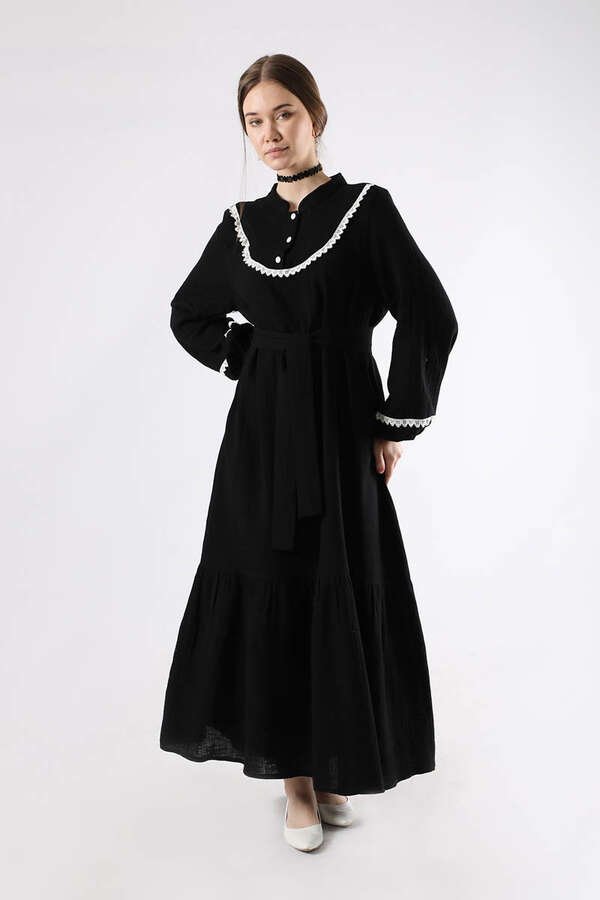 Authentic Dress Black White