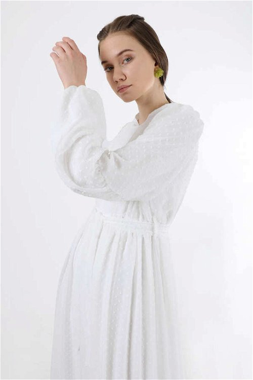 Avril Chiffon Dress White