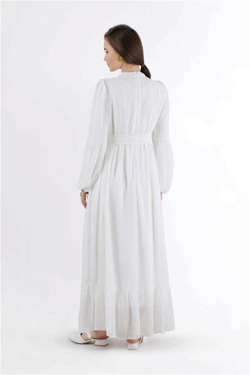 Avril Şifon Elbise Beyaz