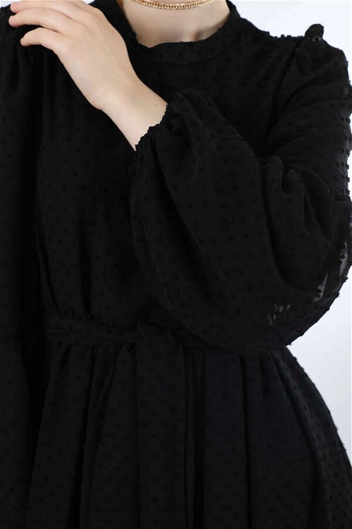 Avril Şifon Elbise Siyah
