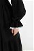 Baby Collar Belted Dress Black - Thumbnail