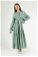 Baby Collar Belted Dress Mint - Thumbnail