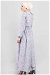 Baby Collar Floral Dress Lilac Blue - Thumbnail