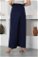 Wide Leg Pleated Trousers Navy Blue - Thumbnail