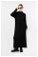 Zulays - Balıkçı Yaka Triko Elbise Siyah