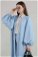 Balloon Sleeve Kimono Suit Light Blue - Thumbnail