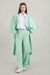 Balloon Sleeve Kimono Suit Water Green - Thumbnail