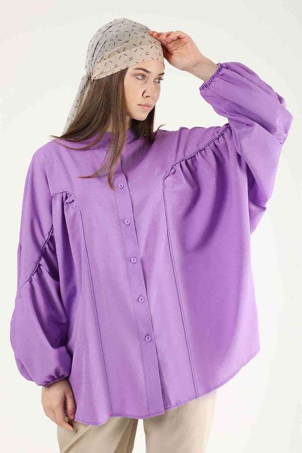 Balloon Sleeve Shirt Lilac