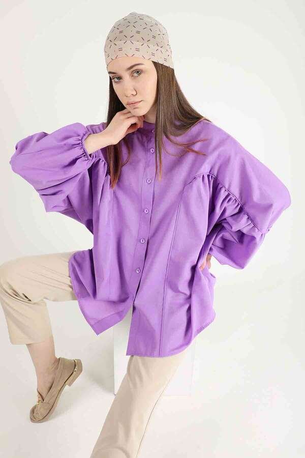 Balloon Sleeve Shirt Lilac