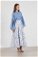 Balloon Sleeve Skirt Suit Baby Blue - Thumbnail