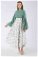 Zulays - Balloon Sleeve Skirt Suit Mint