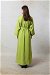 Balon Kol Elbise Yeşil - Thumbnail
