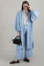 Balon Kol Kimono Takım Açık Mavi - Thumbnail