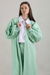 Balon Kol Kimono Takım Su Yeşili - Thumbnail