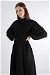 Bat Sleeve Loose Dress Black - Thumbnail