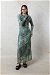 Batik Desen Tül Elbise Mint - Thumbnail