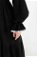 Bebe Yaka Kuşaklı Elbise Siyah - Thumbnail