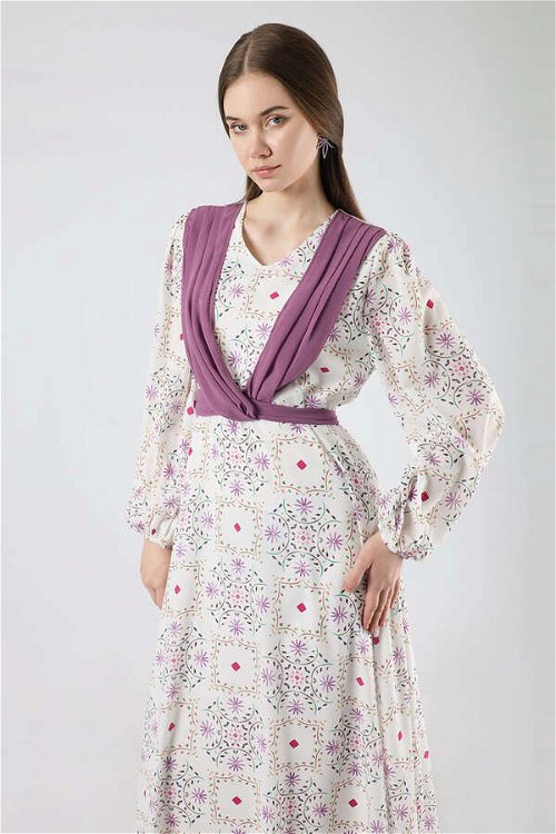 Sash Detailed Dress Lilac