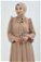 Belted Stone Dress Beige - Thumbnail