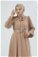 Belted Stone Dress Beige - Thumbnail