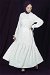 Belted Sleeve Detailed Dress White - Thumbnail