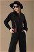 Belted Sports Overalls Black - Thumbnail