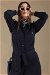 Belted Sports Overalls Navy Blue - Thumbnail