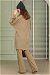 Throated Knitwear Spanish Suit Beige - Thumbnail