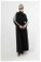 Boğazlı Triko Elbise Siyah - Thumbnail