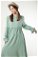 Büzgü Detay Elbise Mint - Thumbnail