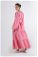 Büzgü Detaylı Elbise Brink Pembe - Thumbnail
