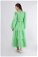 Büzgü Detaylı Elbise İlkbahar Yeşili - Thumbnail